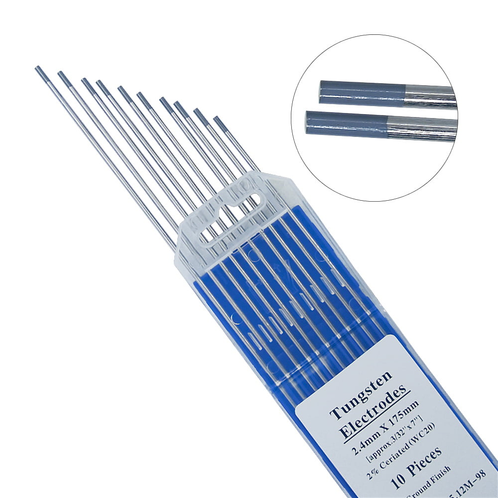 Électrodes De Tungstène 2% Cérium WC20 Pour Soudage TIG - 1.6mm X 175mm - Lot De 10 - 3